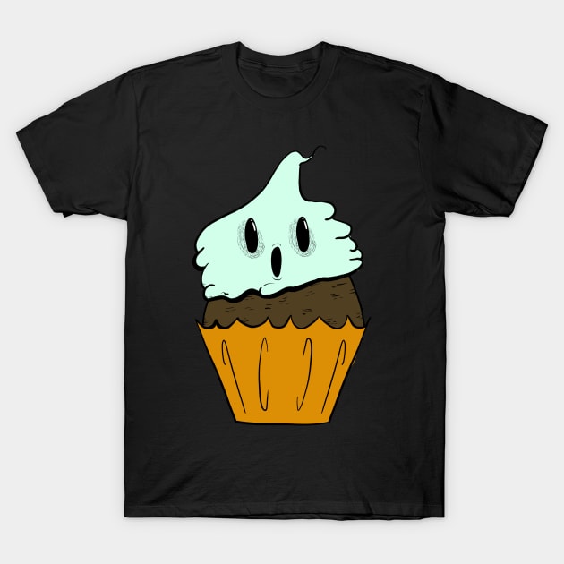 Ghost Cupcake T-Shirt by Fool King Media